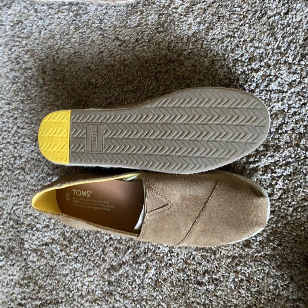 Tom's Suede Brown Espadrille style shoe size 9 - Picture 5 of 5